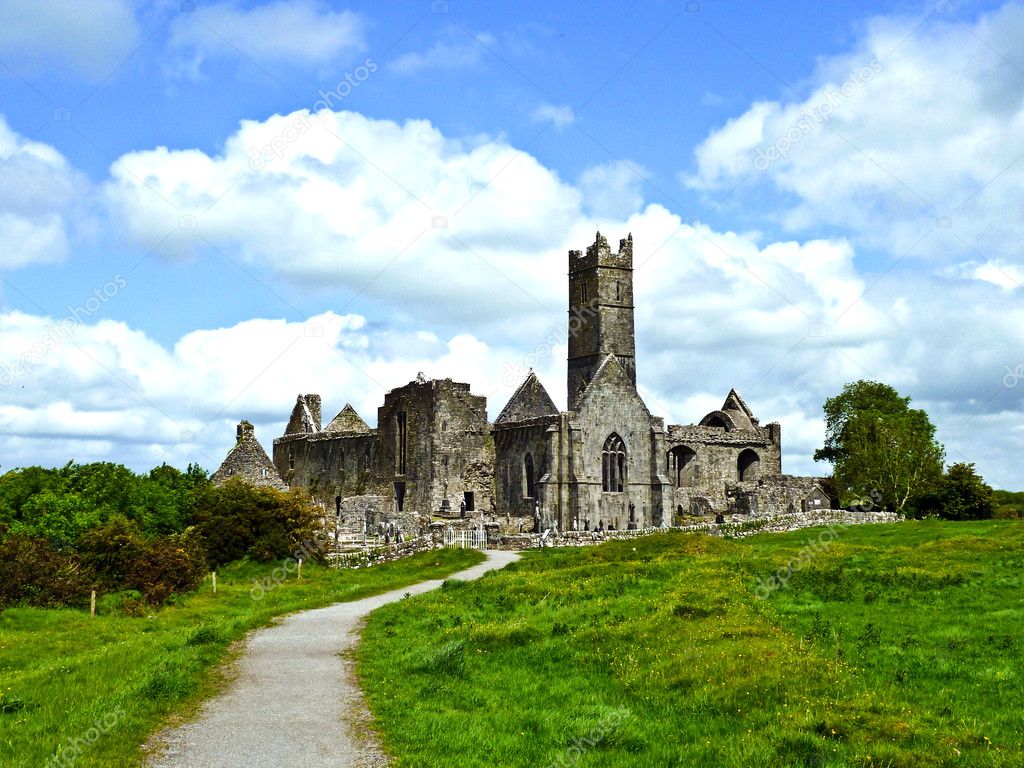 Famous Quin Abbey in Ireland