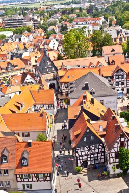 Cityview of old historic town of Oberursel, Germany. clipart