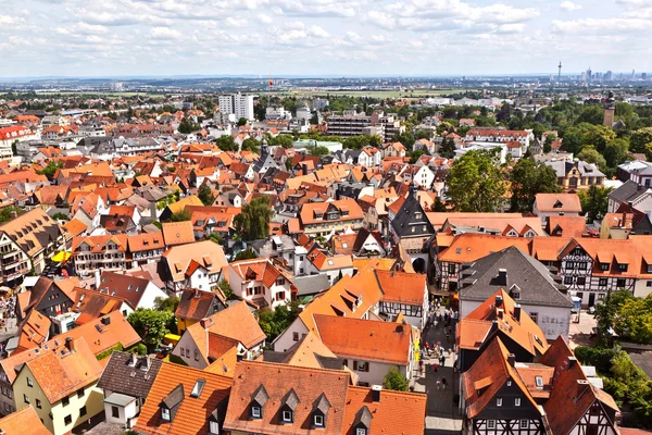 Cityview van oude historische binnenstad van oberursel, Duitsland. — Stockfoto