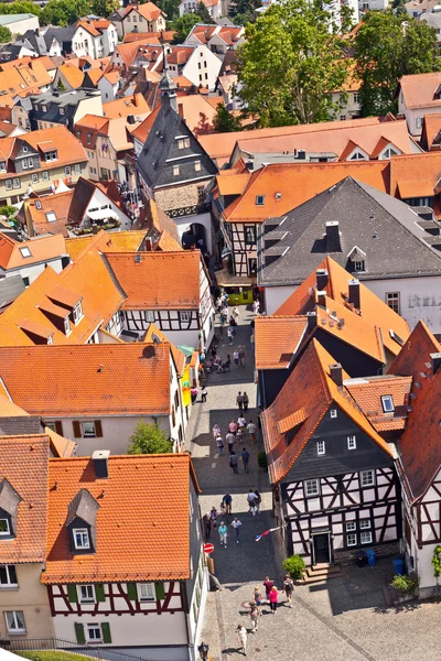 Cityview staré historické město oberursel, Německo. — Stock fotografie