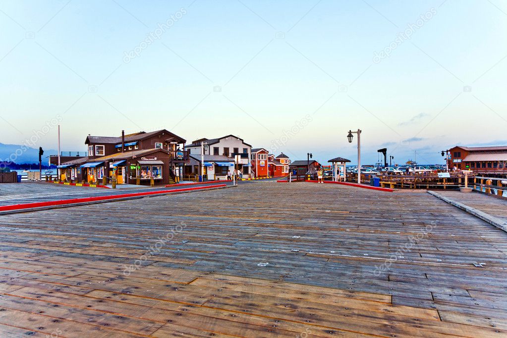 Scenic pier in Santa Barbara in Sunset