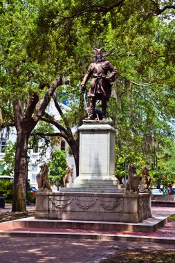 Memorial Savannah için genel oglethorpe