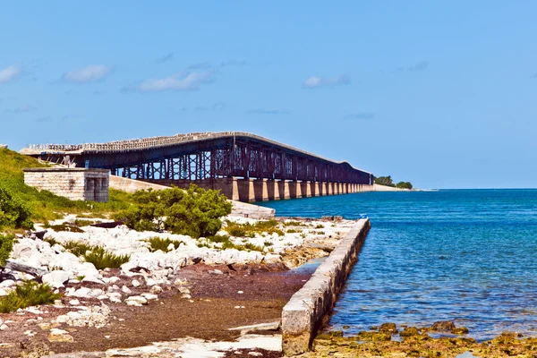 Vecchio ponte ferroviario sulla chiave Honda Bahia nelle chiavi della Florida — Foto Stock