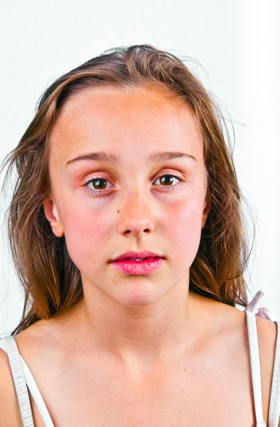 Πορτρέτο του χαριτωμένο μικρά έφηβη — Φωτογραφία Αρχείου