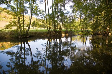 bir taş güzel tauber valle de nehir tauber atılır