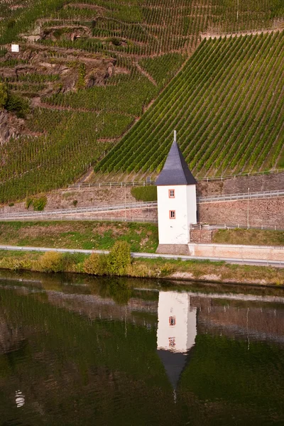 Old ferry house at the river Mosel near Trittenheim — Stock Photo, Image