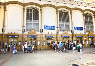 Weststation, Budapest, main entrance hall of the old station wit clipart