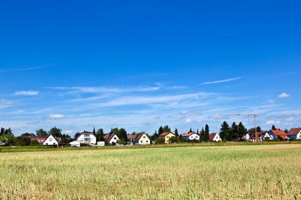 Housing area in rural landscape