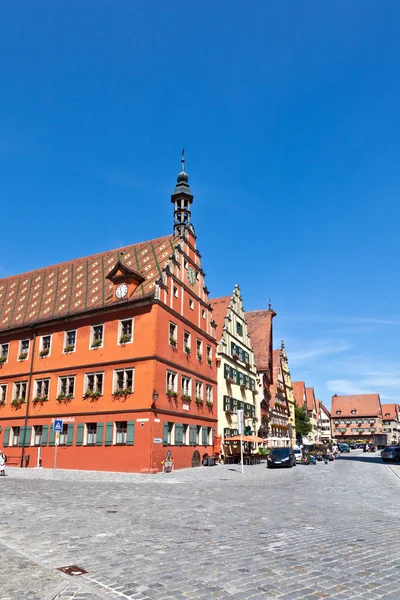 Famosa ciudad medieval romántica de Dinkelsbuehl en Baviera, Ge —  Fotos de Stock