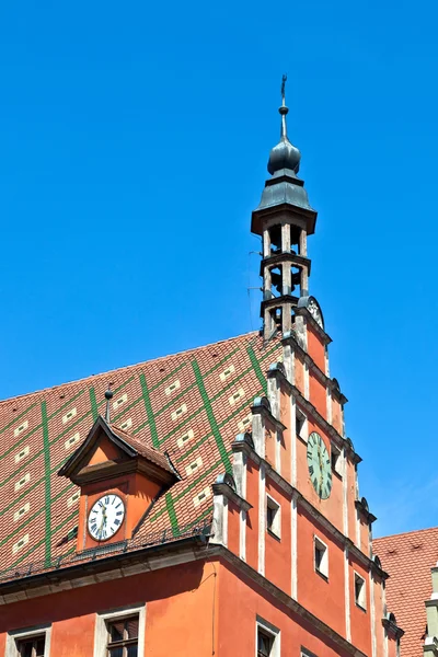 Знаменитий старий романтичний середньовічного міста з Dinkelsbuehl в Баварії, Ge — стокове фото