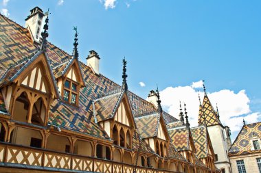 Famous hospice in Beaune, France clipart