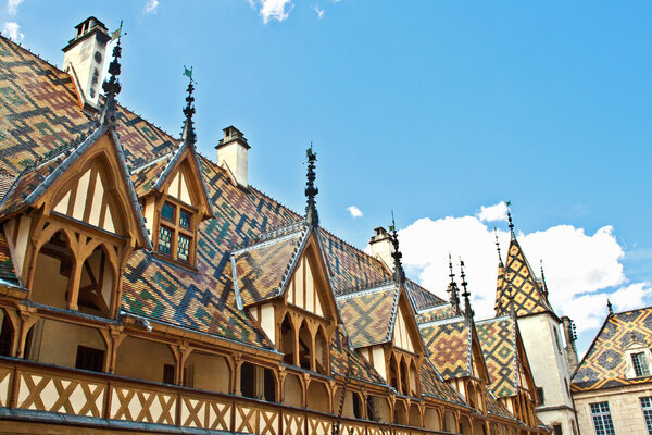 Famous hospice in Beaune, France