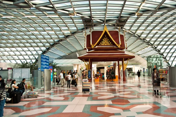 stock image Departure Gate and hall in the new Airport Suvarnabhumi in Bangk