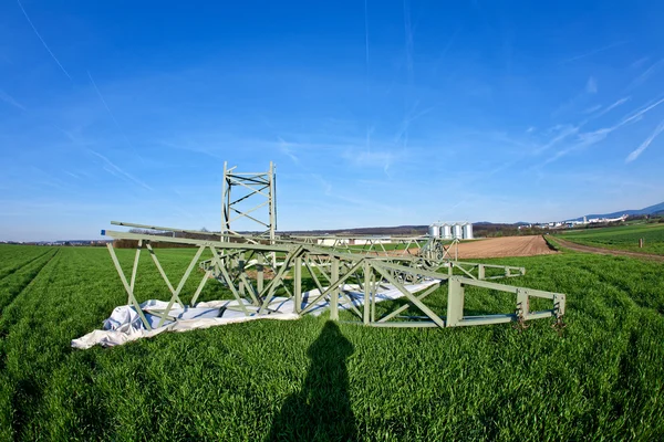 stock image Construction site with electrical tower