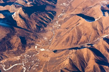 himalaya Dağları güzel görünüme uçak