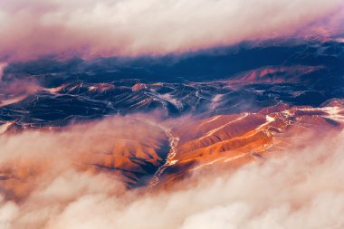 himalaya Dağları güzel görünüme uçak