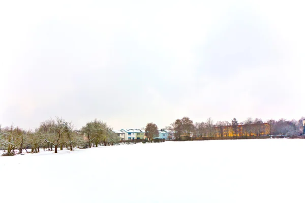 Settlement in winter landscape — Stock Photo, Image