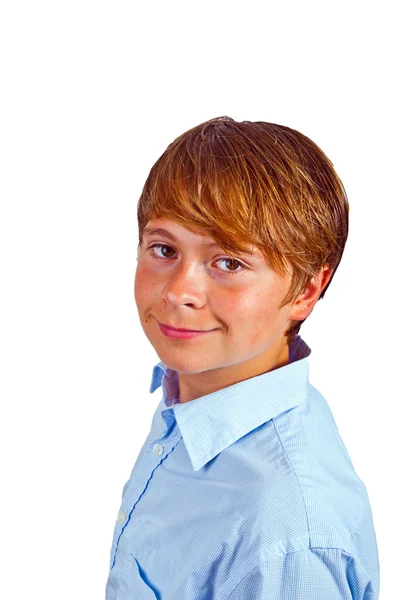 Cute young boy in studio — Stock Photo, Image