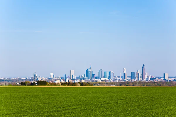 Widok na panoramę Frankfurtu — Zdjęcie stockowe