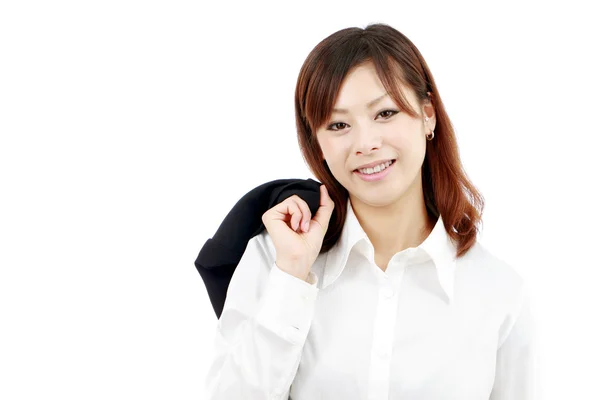 Porträt einer schönen Geschäftsfrau, die lächelt — Stockfoto
