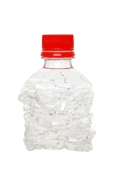 Szétlapított műanyag palack — Stock Fotó