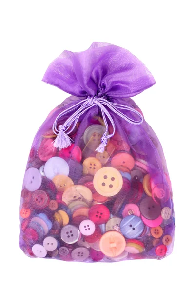 Buttons in bag — Stock Photo, Image