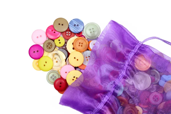 Buttons and bag — Stock Photo, Image