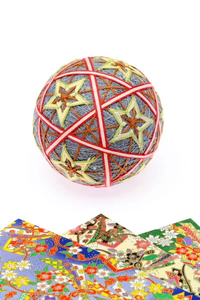Japon geleneksel topu ve kağıt — Stok fotoğraf