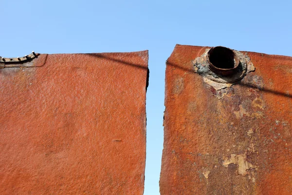 Σκουριασμένο μέταλλο τοίχου — Φωτογραφία Αρχείου