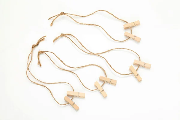 Wooden clothespins — Stock Photo, Image