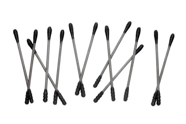 Pamuklu çubuk, siyah renkli — Stok fotoğraf