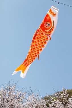 Japanese carp kites clipart