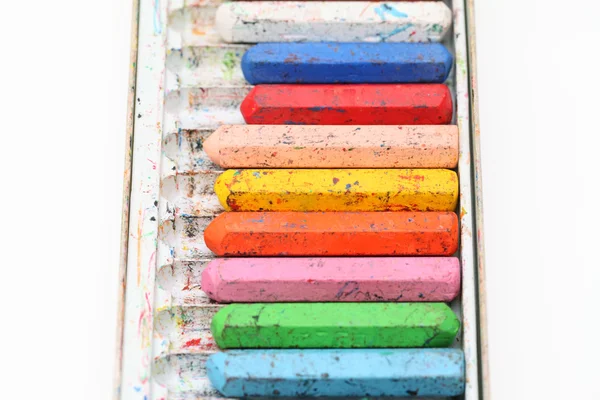 Lápis de cor usados — Fotografia de Stock
