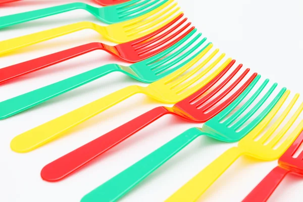 Forchette colorate — Foto Stock