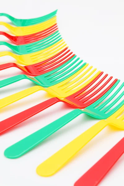 Forchette colorate — Foto Stock
