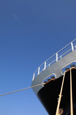 Ship and blue sky clipart