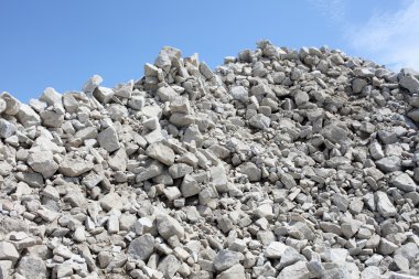 Gravel piles in a quarry clipart