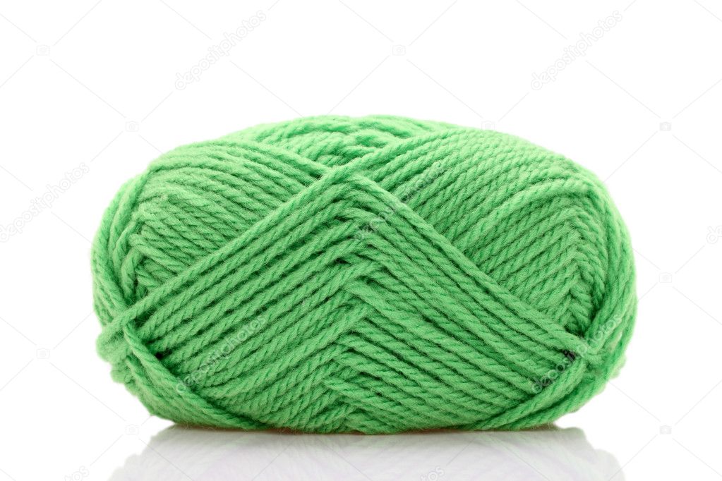 Ball of green wool