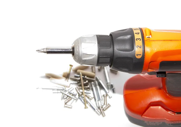Screwdriver and furniture equipment — Stock Photo, Image