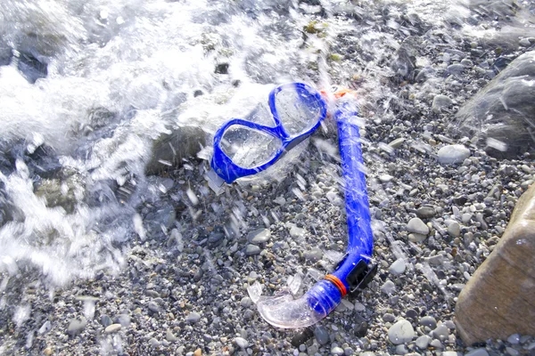 Snorkeling set in the tide — Stock Photo, Image