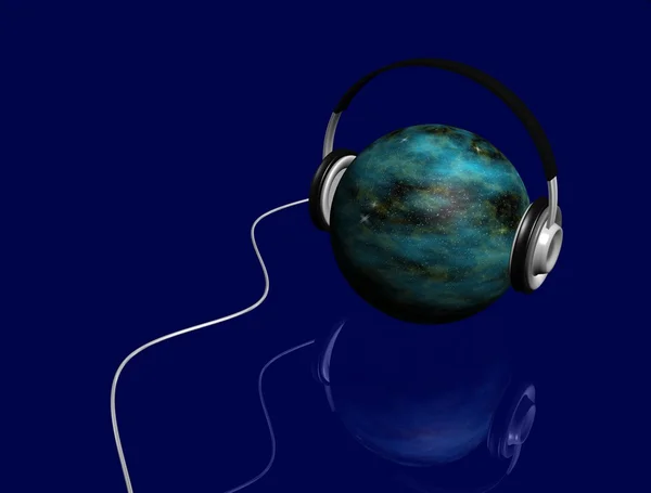 Constelation sfär med hörlurar — Stockfoto