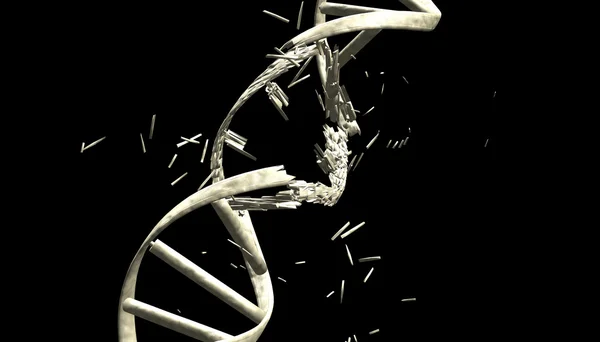 Stringa di DNA, percorso di ritaglio incluso — Foto Stock