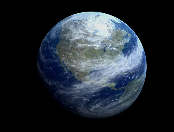 スペースの青い惑星地球. — ストック写真
