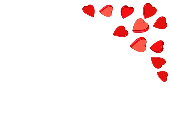 Valentine card hearts — Stock Photo, Image