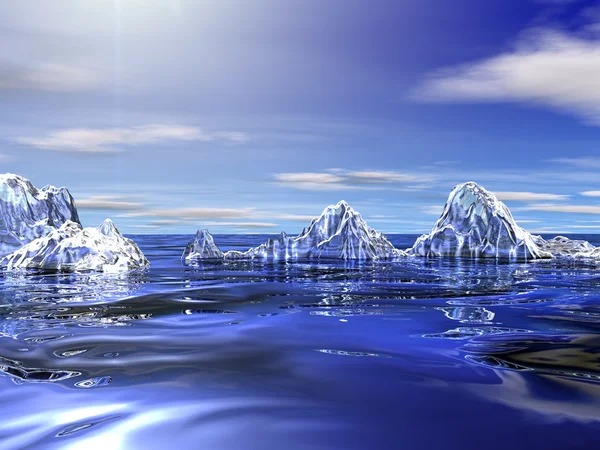 Isen flytande — Stockfoto