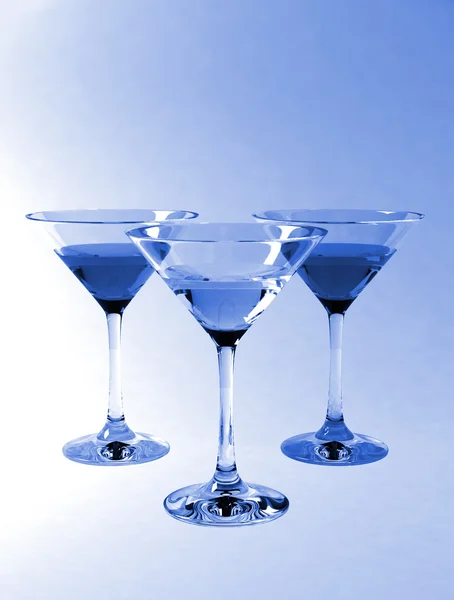 Martini glasses with clipping path — Stock Photo, Image