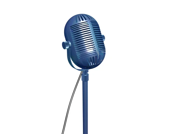 Retro-Mikrofon mit weißem Hintergrund — Stockfoto
