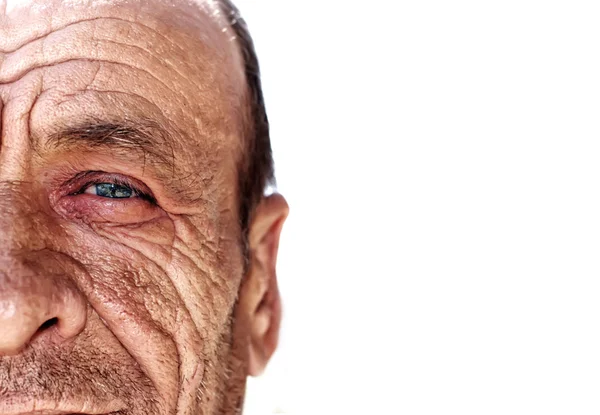 Old wrinkled man — Stock Photo, Image