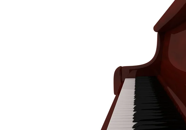 Piano keyboard nära upp, 3d render — Stockfoto