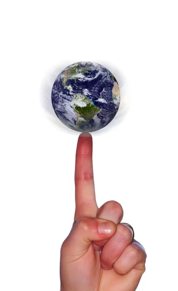 Dünya parmak uçları — Stok fotoğraf